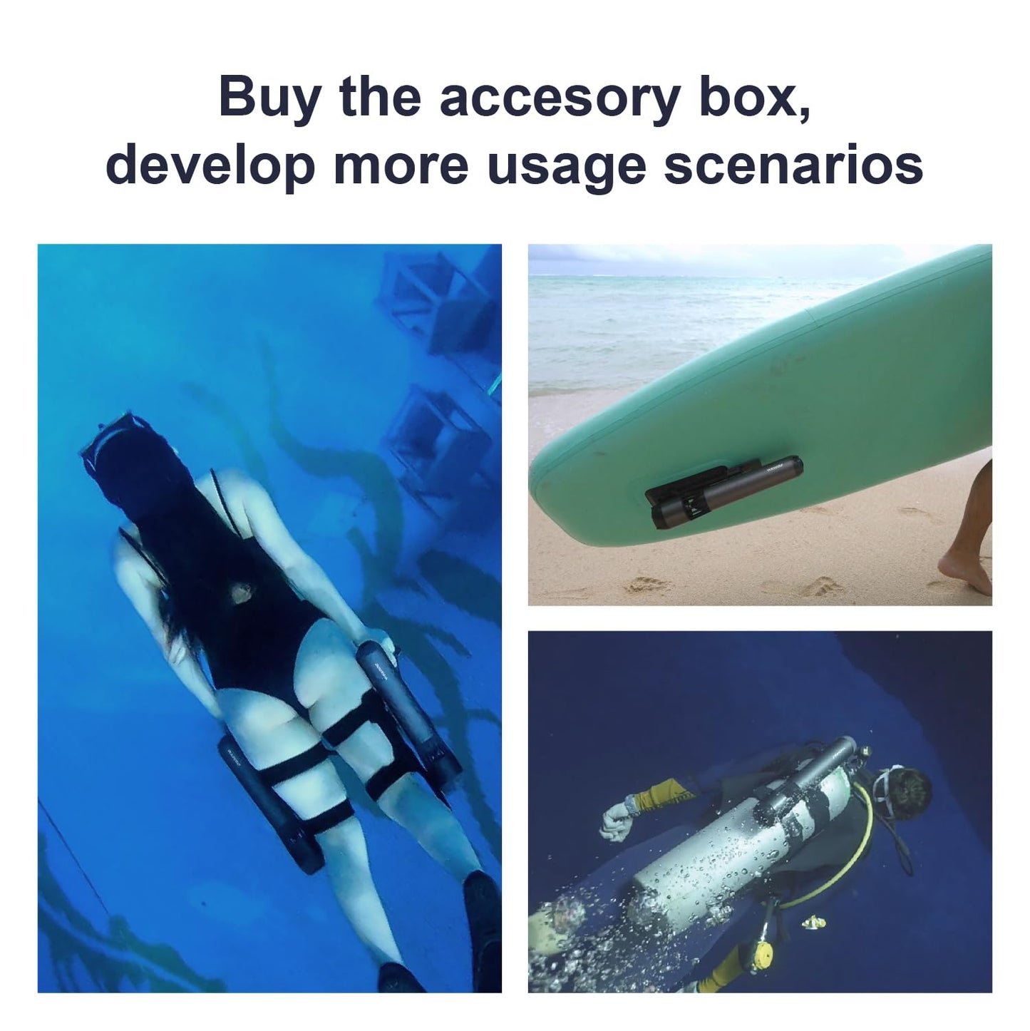 Waydoo Subnado Unterwasser-Scooter – Kompakter Tauchscooter mit Daumensteuerung für Pool, Schnorcheln, Tauchen & SUP